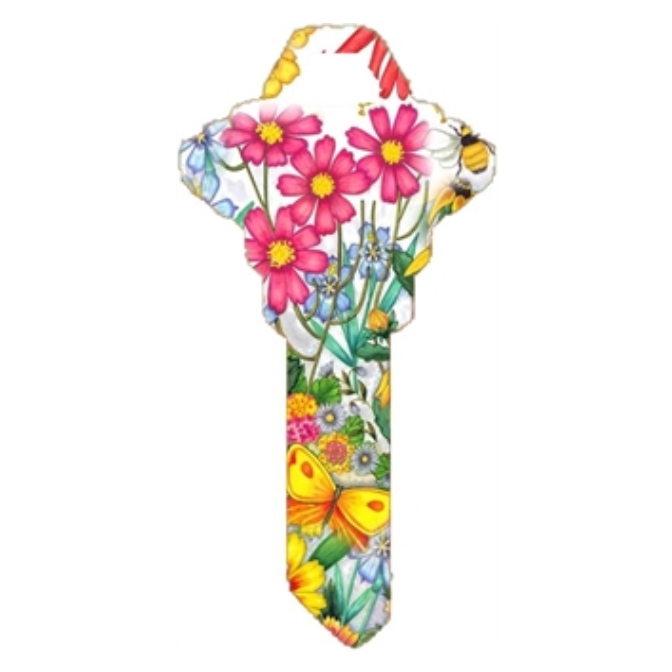 Wildflowers Uncut House Key Blank