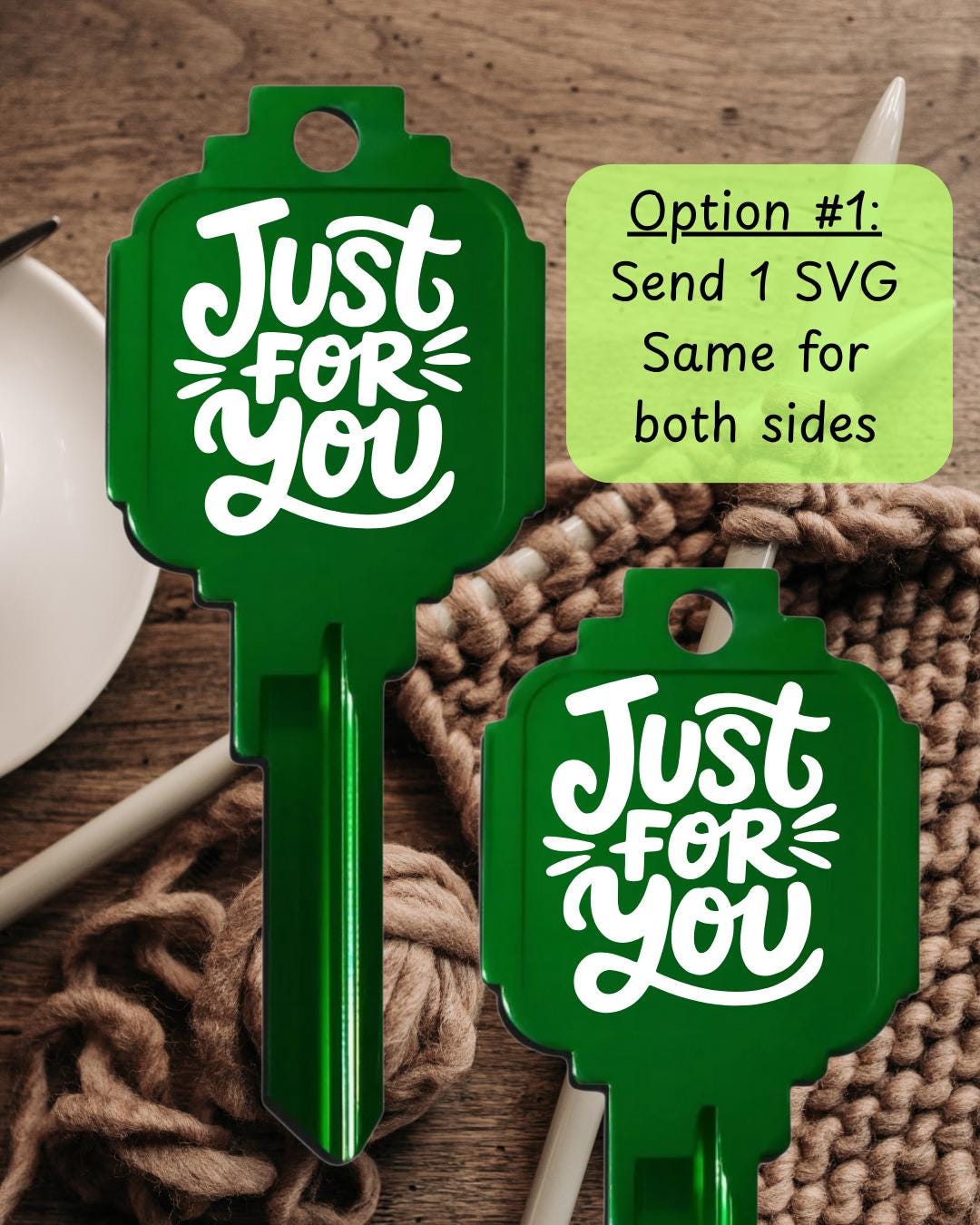Custom Large Home or Office Key Personalized Laser Engraved Kwikset KW1/KW10/#66  Any Theme or Message