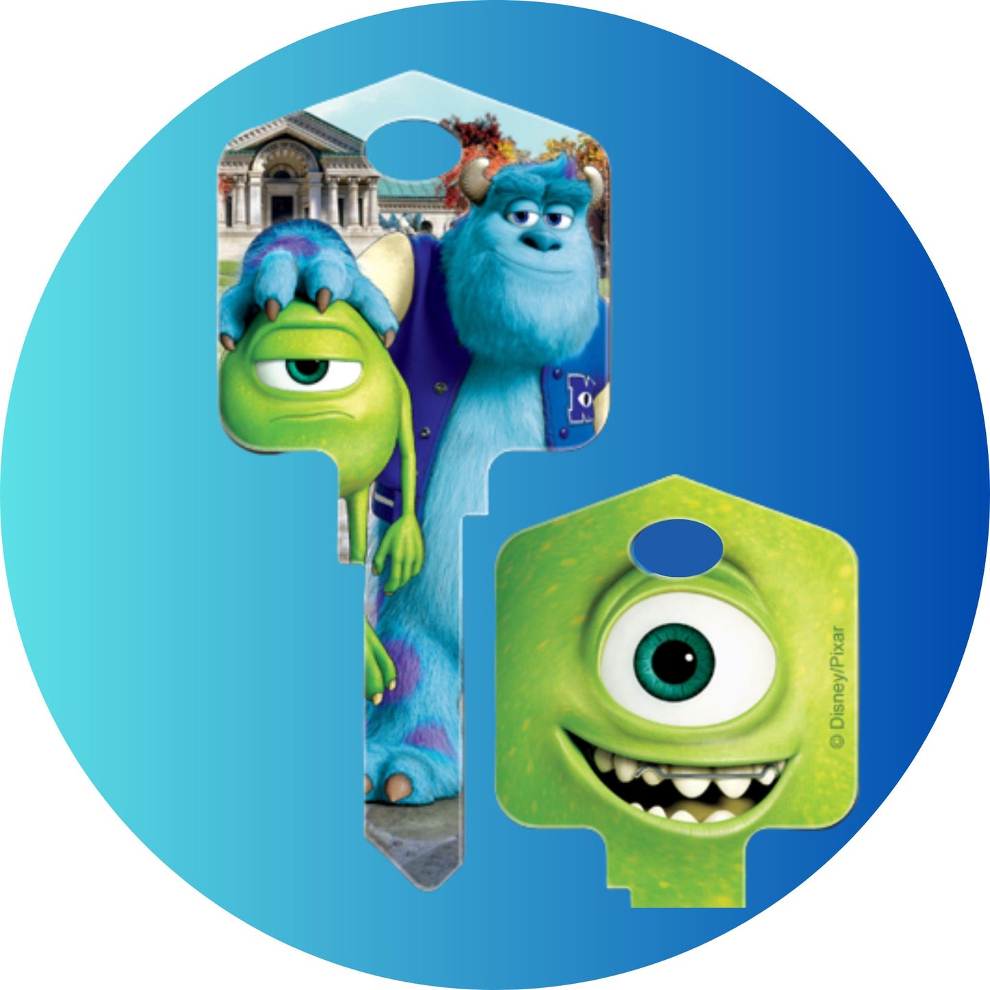 Disney Pixar Monster's Inc Mike & Sully House Key blank or cut by code