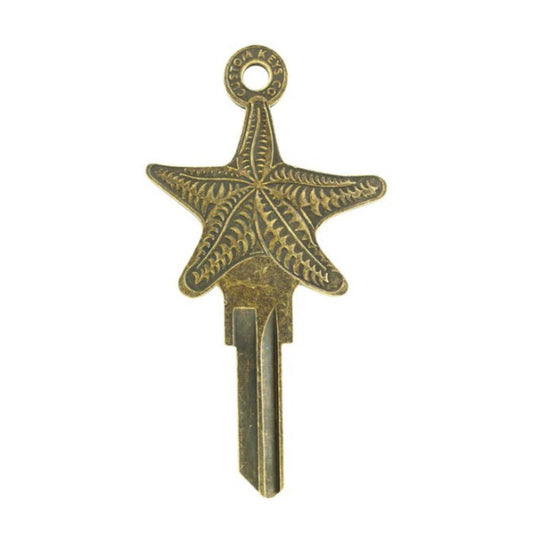 Steampunk Starfish Sealife Uncut House Key Blank