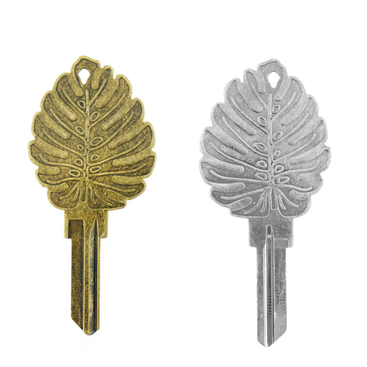 Steampunk  Monstera Rare Plant  Uncut House Key Blank
