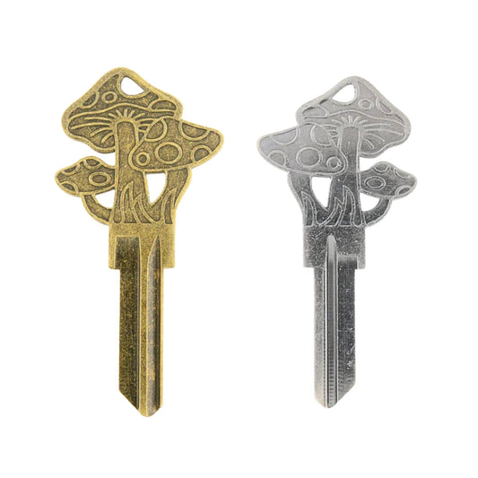 Steampunk Fantasy Mushroom Fungi Uncut House Key Blank