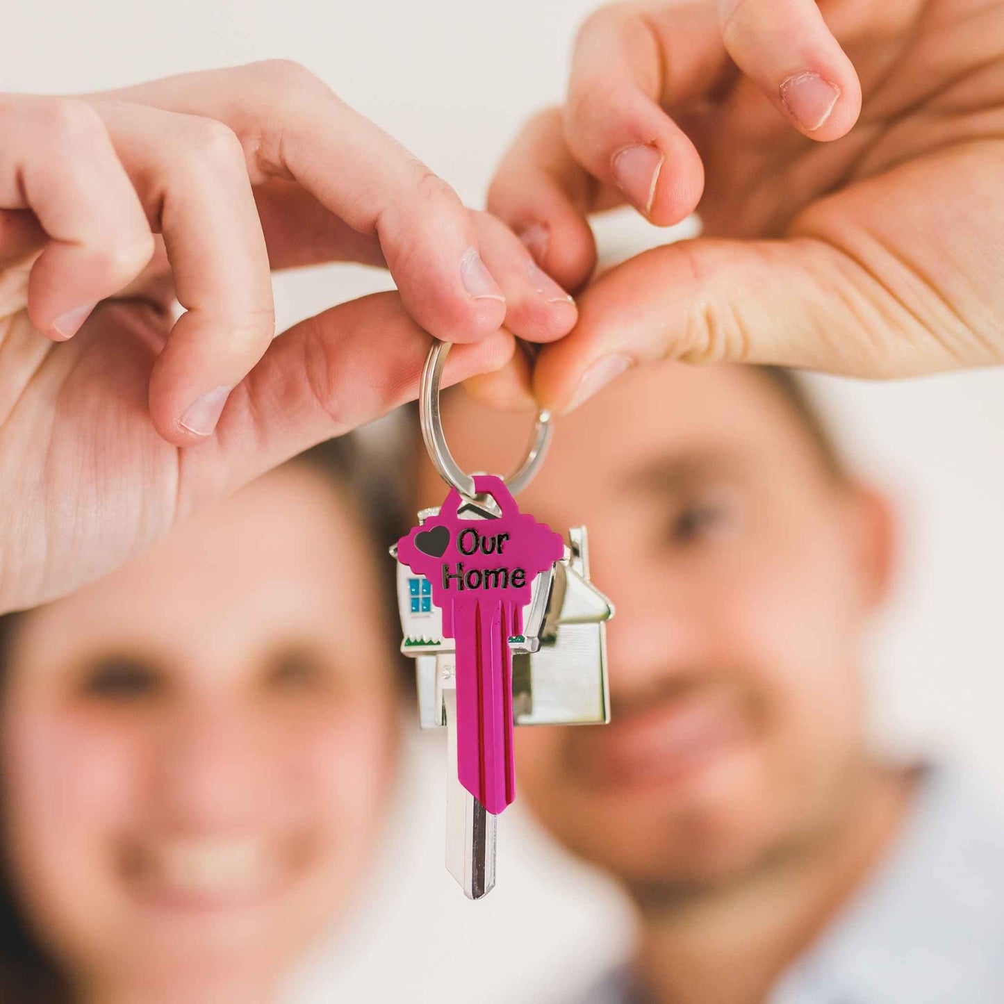 Personalized Neon House Key: Laser Engraved Aluminum Blank