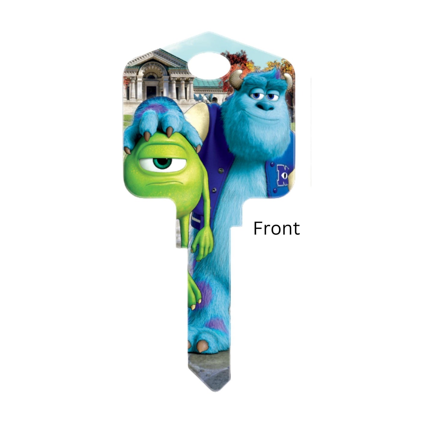 Disney Pixar Monster's Inc Mike & Sully House Key blank or cut by code