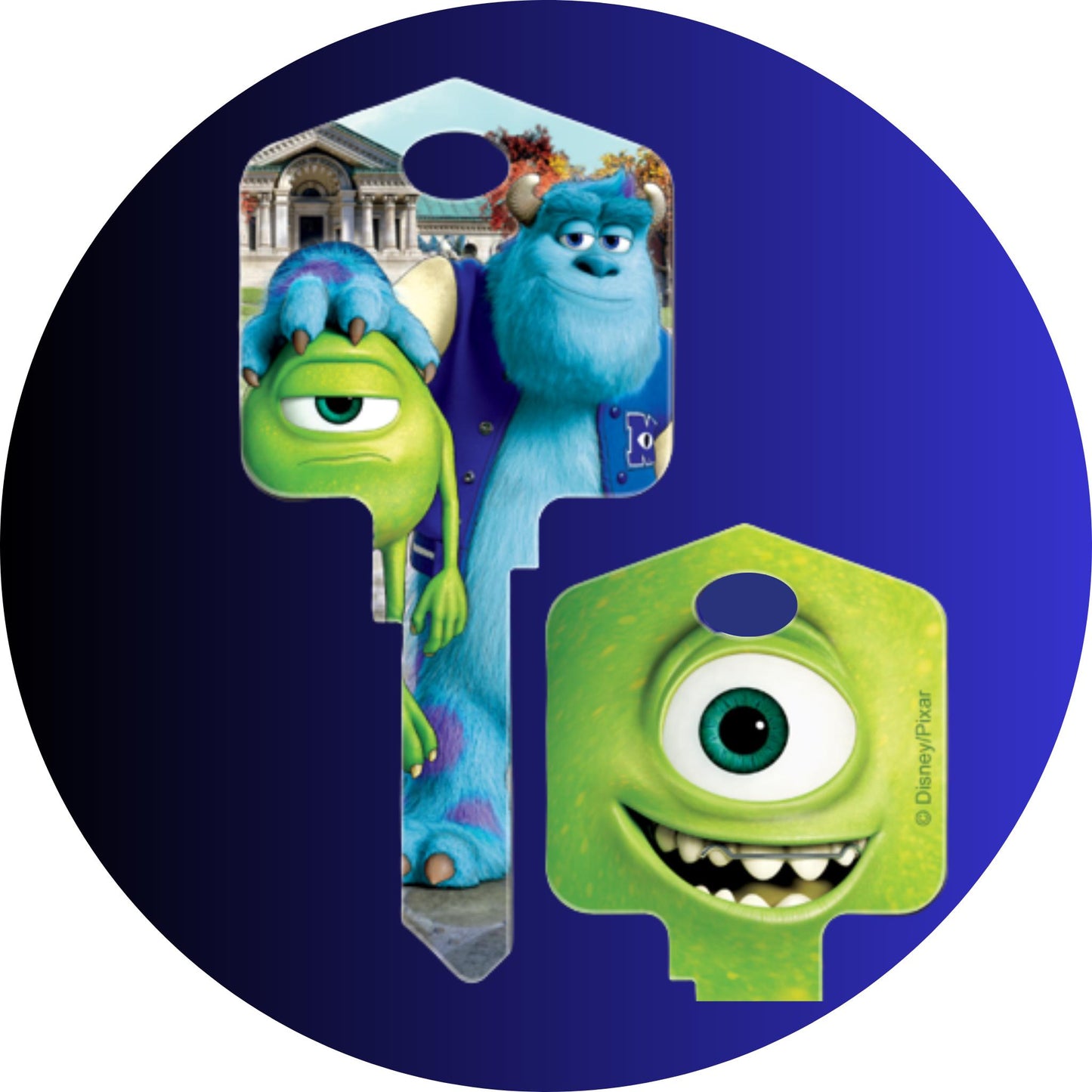 Disney Pixar Monster's Inc Mike & Sully House Key blank or cut by code