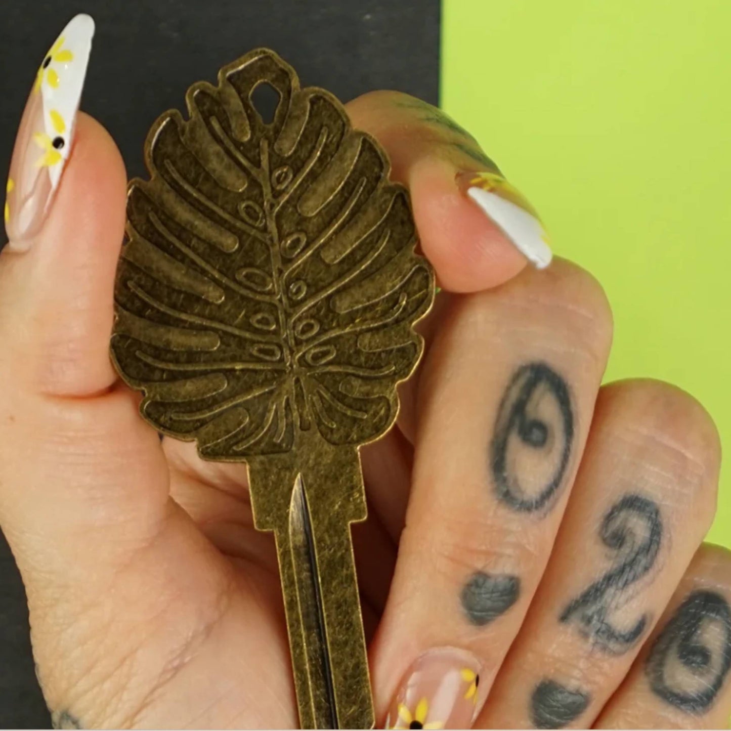 Steampunk  Monstera Rare Plant  Uncut House Key Blank
