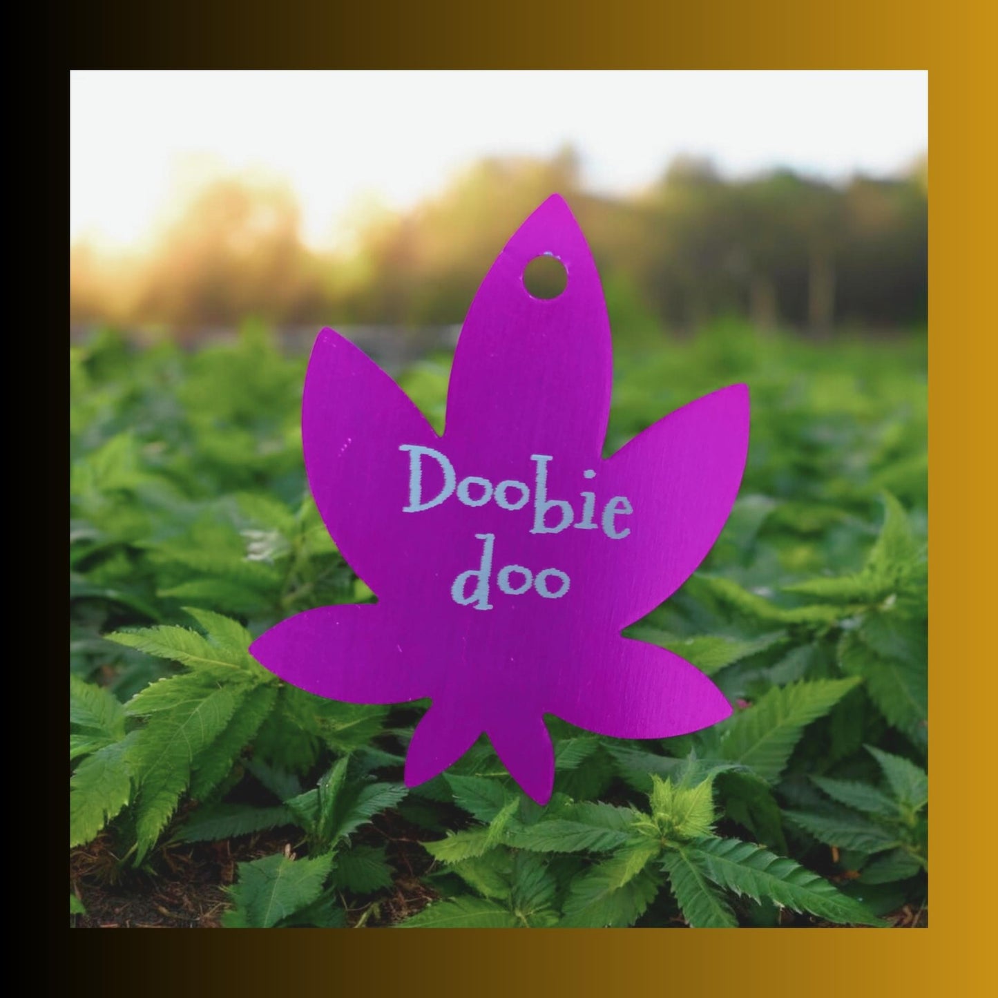 Custom Key Tag Marijuana Leaf Shape Personalized Cannabis, Weed