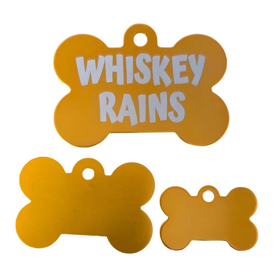 Custom Pet Tag Bone Shaped Personalized 3 sizes Small, Medium X Large