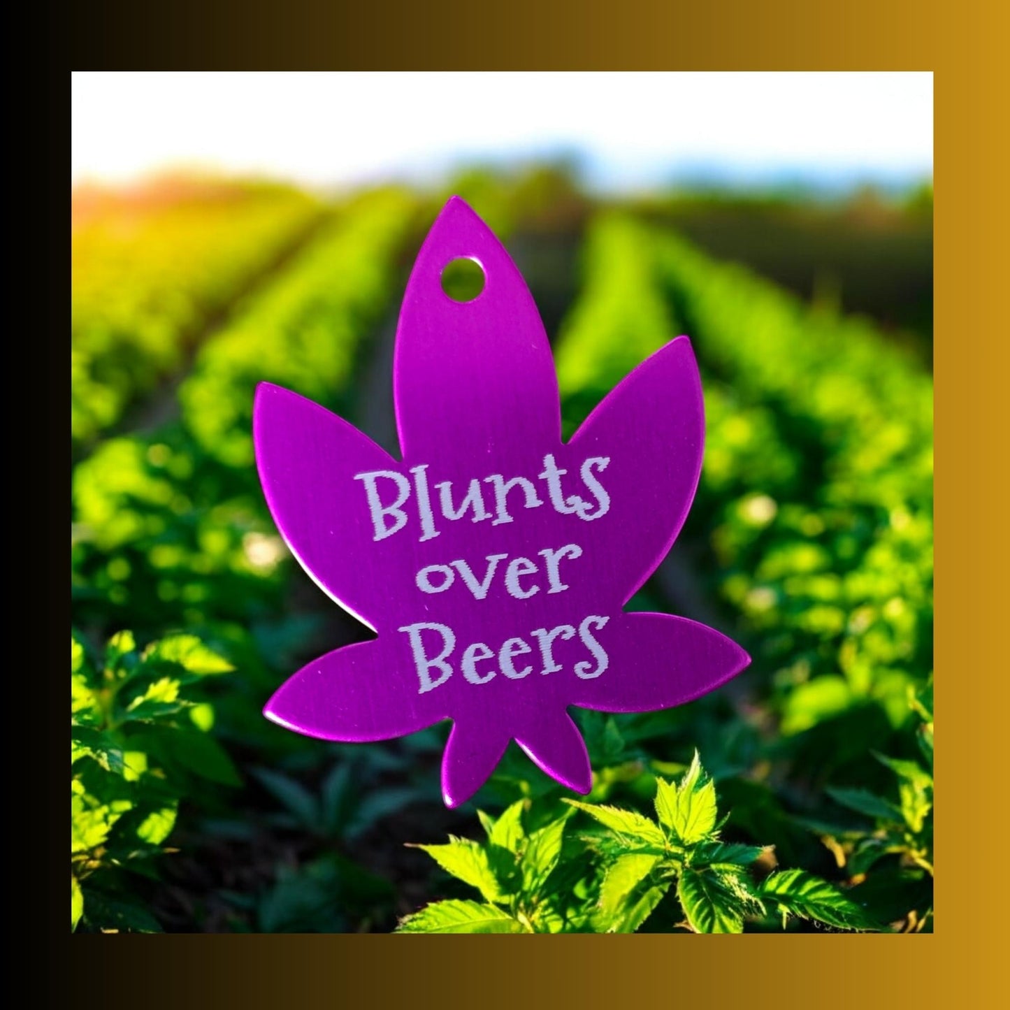 Custom Key Tag Marijuana Leaf Shape Personalized Cannabis, Weed