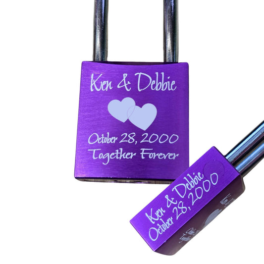 Personalized Love Lock: Custom Engraved Padlock, Wedding Anniversary Memorial