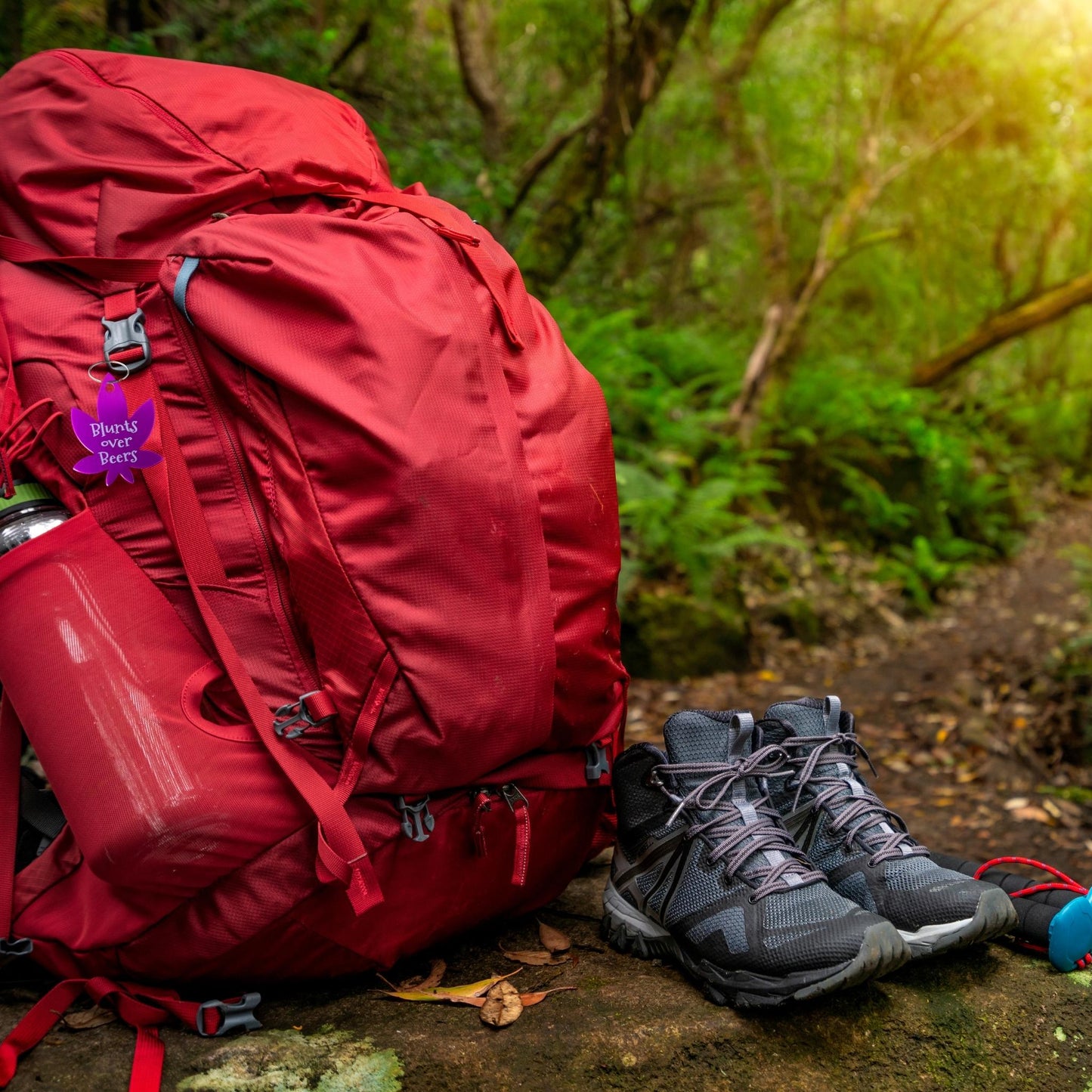 Custom Key Tag Marijuana Leaf Shape Personalized Cannabis, Weed