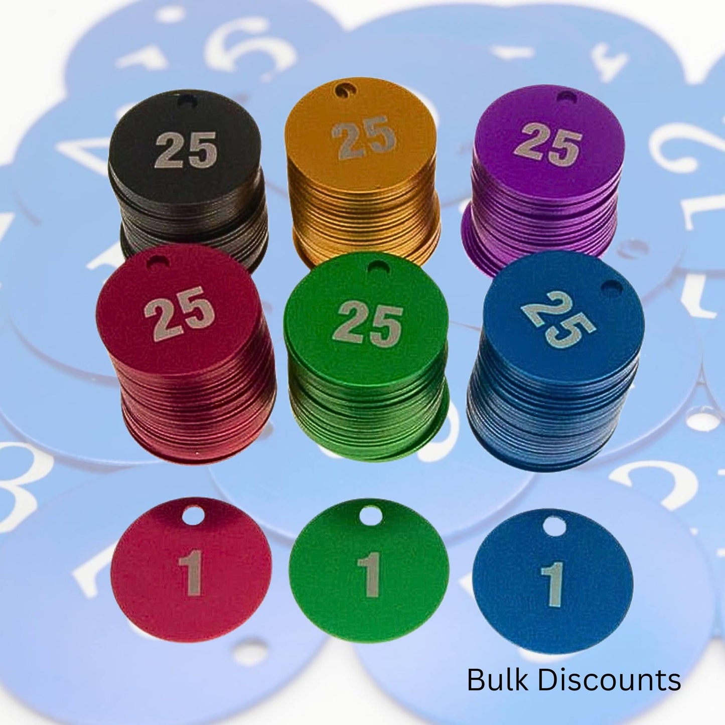 Custom Key Tags Round Personalized Label key ring tag