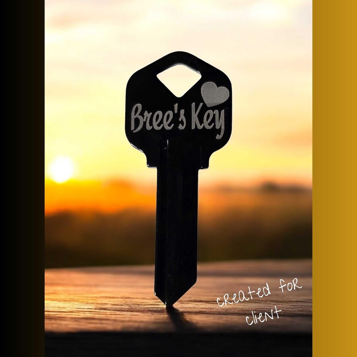 Personalized Anodized Aluminum House Key: Custom Engraved Kwikset Key