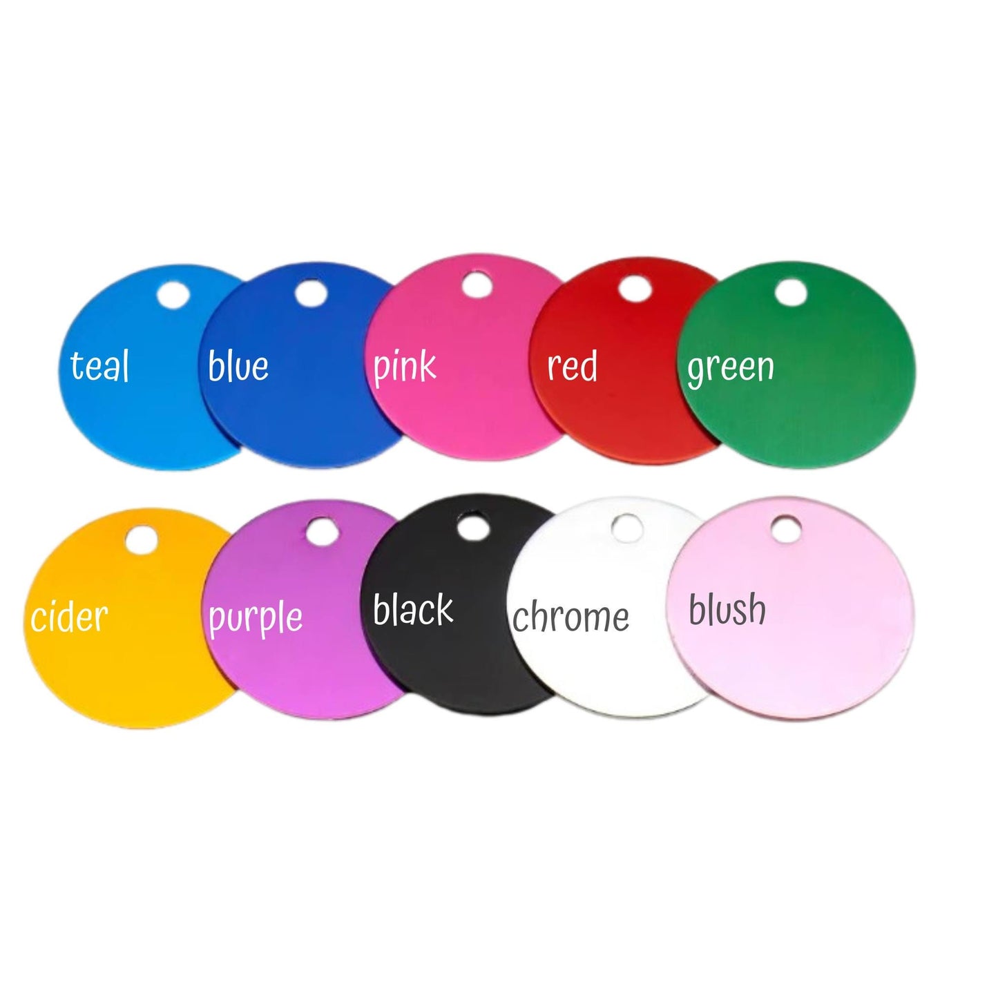 Custom Key Tags Round Personalized Label key ring tag
