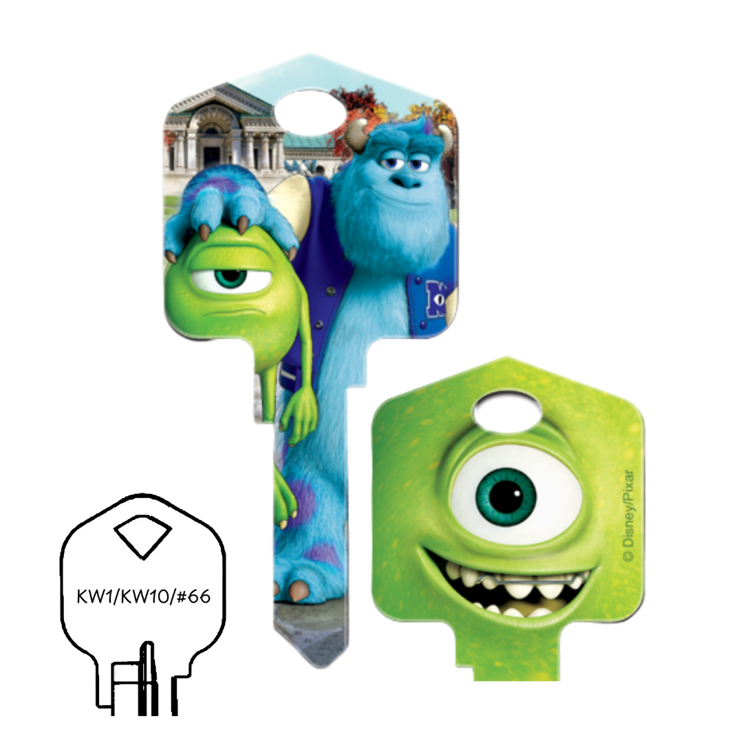 Disney's Monster's Inc Mike n Sully Uncut House Key Blank Wahousekey