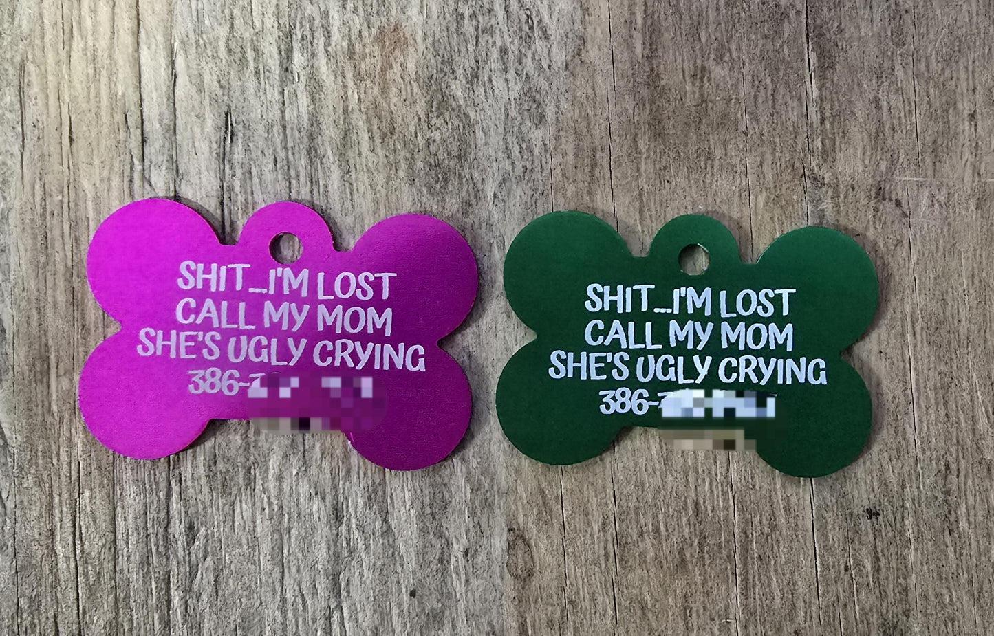 Custom Crystal Pet ID Tag: Bone Shaped Rhinestone Bling