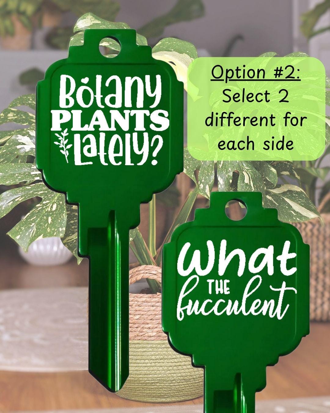 Personalized Gardening Key: Laser Engraved  Home or Office Key Blank  Kwikset KW1/KW10/#66