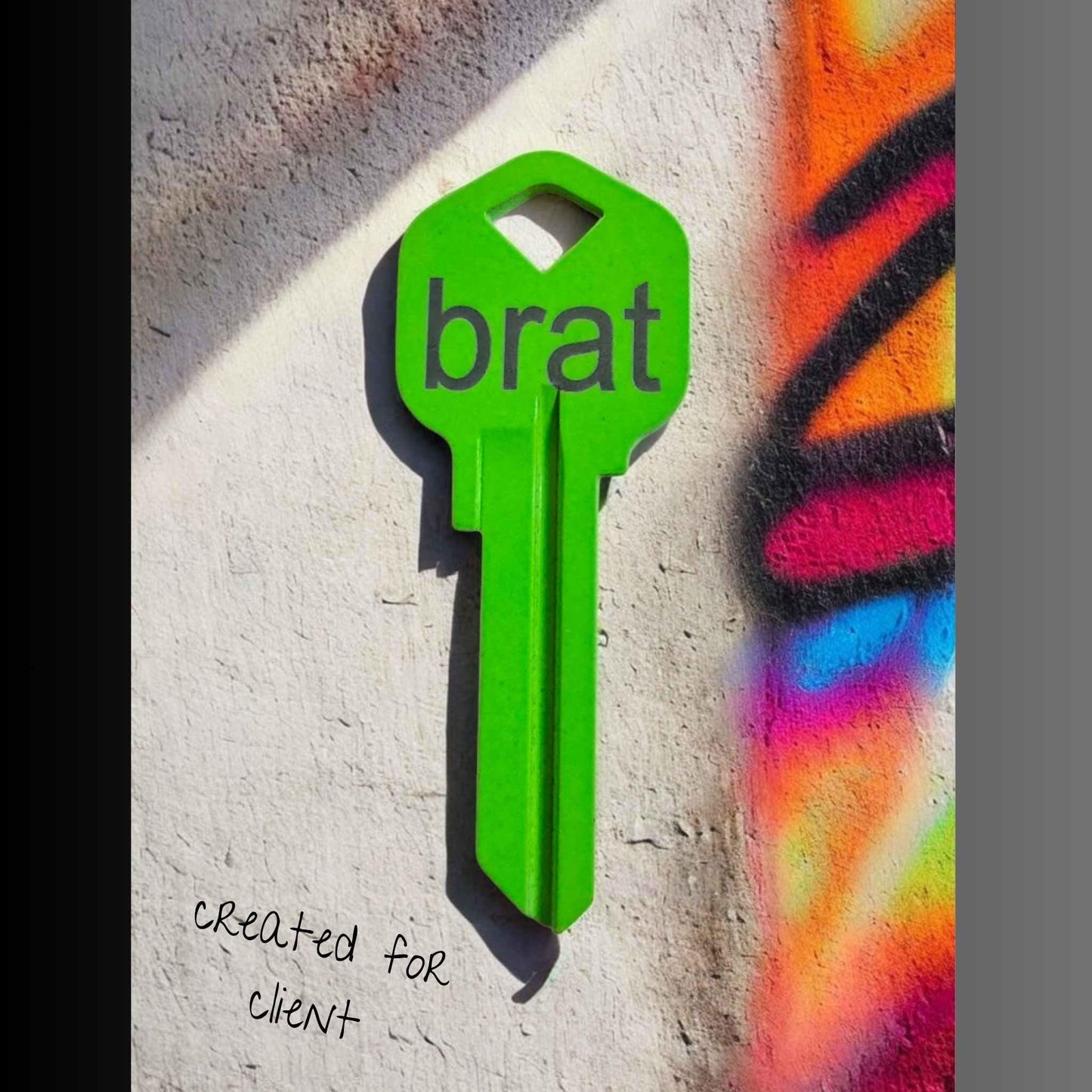 Personalized Neon House Key: Laser Engraved Aluminum Blank