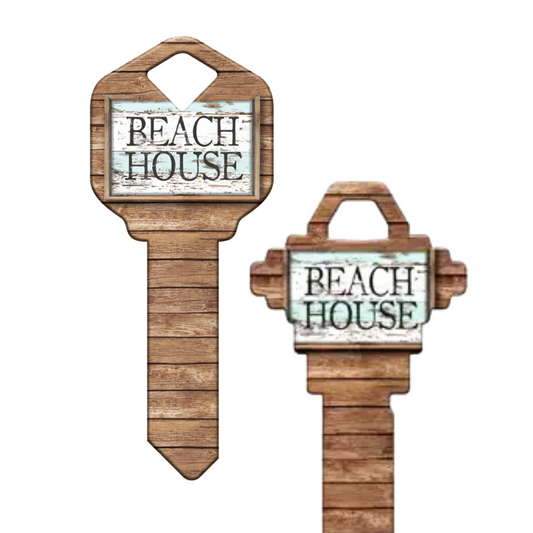 At the Beach House Vacation Uncut Key Blank Home or Office House