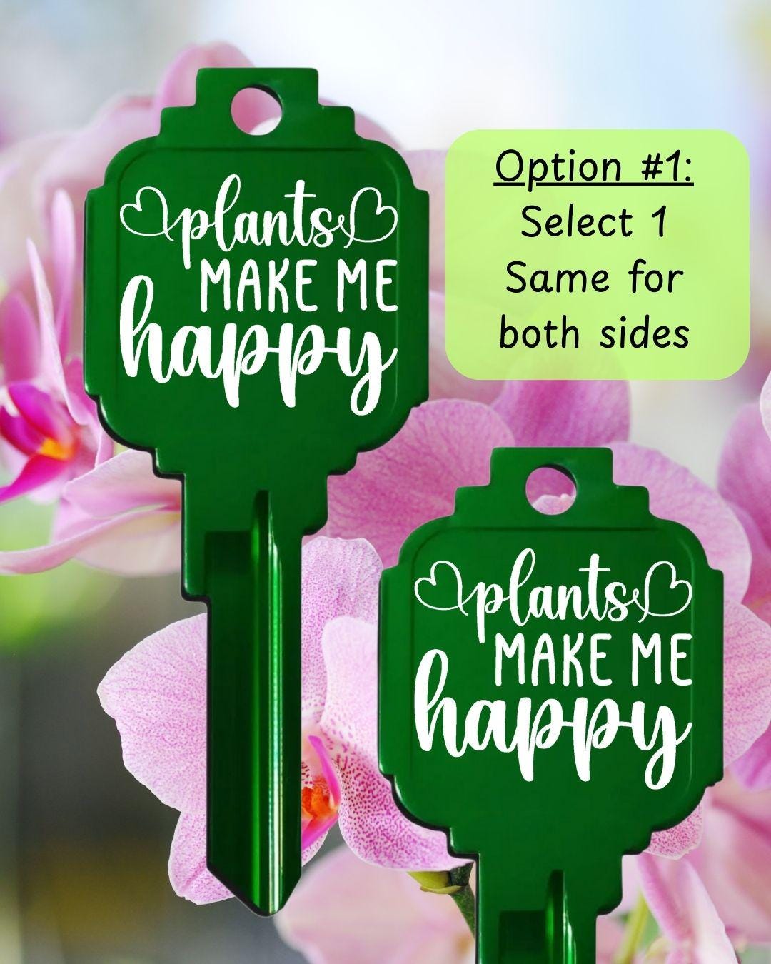 Personalized Gardening Key: Laser Engraved  Home or Office Key Blank  Kwikset KW1/KW10/#66