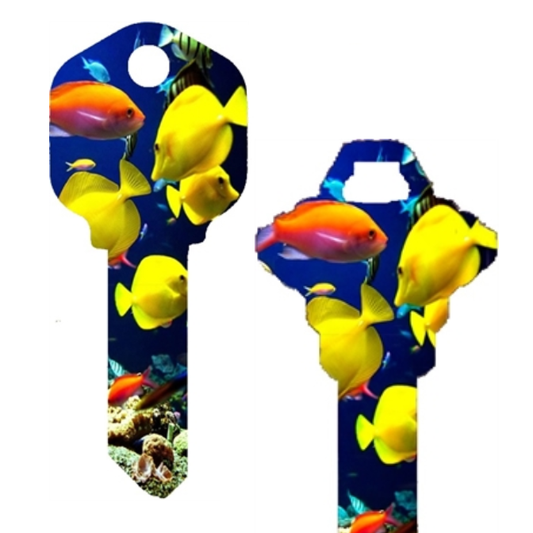 Tropical Fish Undersea Life Uncut House Key Blank Home or Office