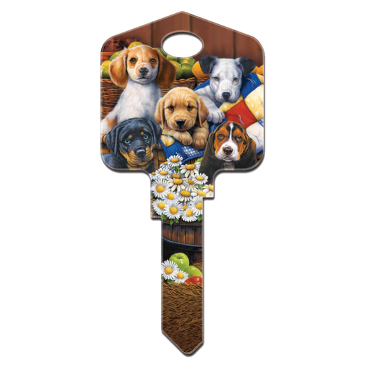 All About Puppies Uncut House Key Blank